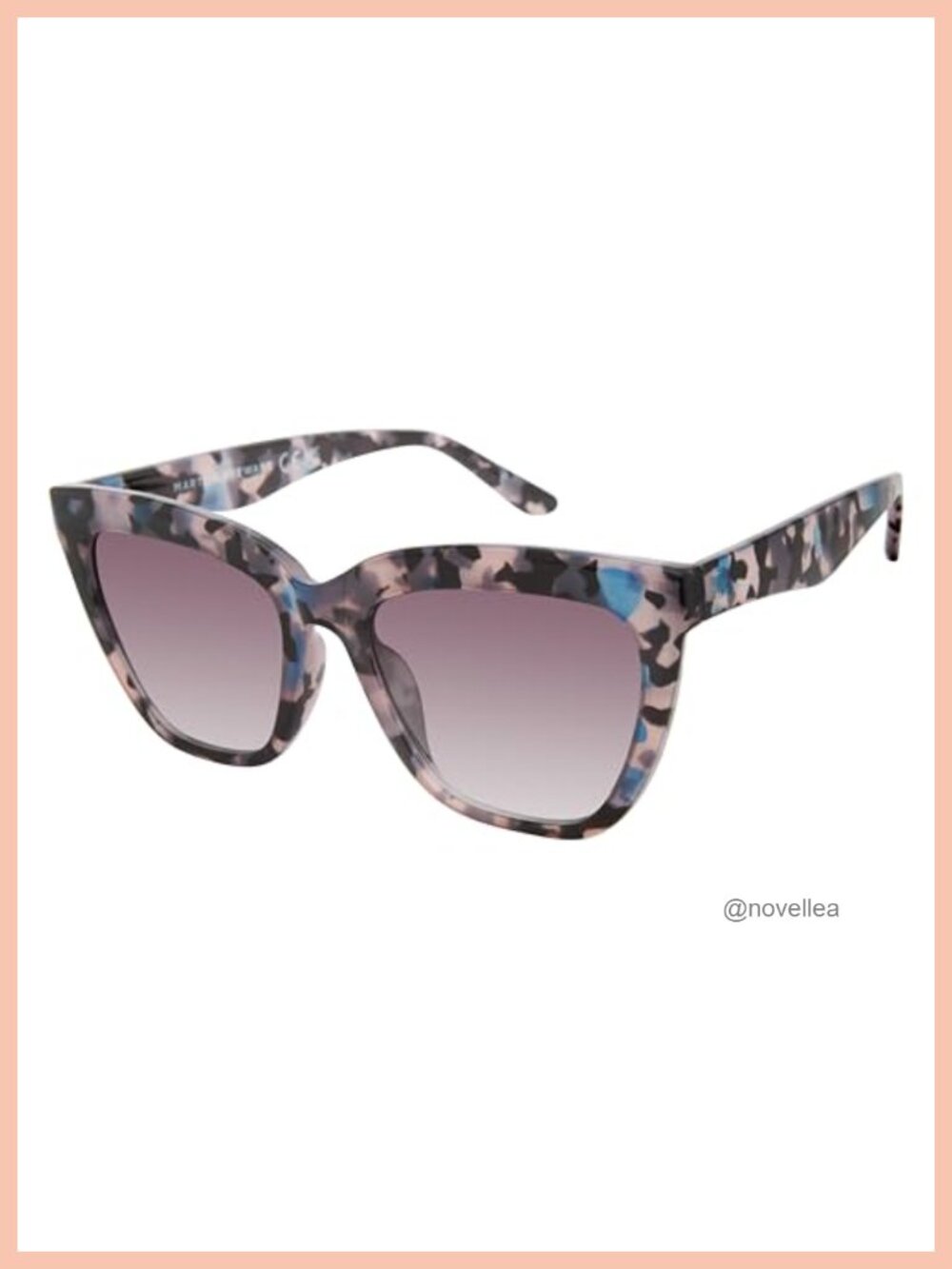 Oversized Cat-Eye Sunglasses Plastic Frame UV Protection